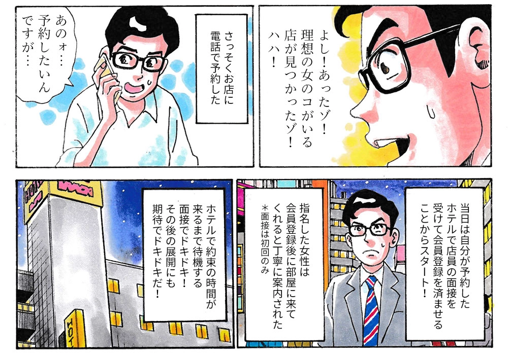 3ページ-電話で予約からホテルへ