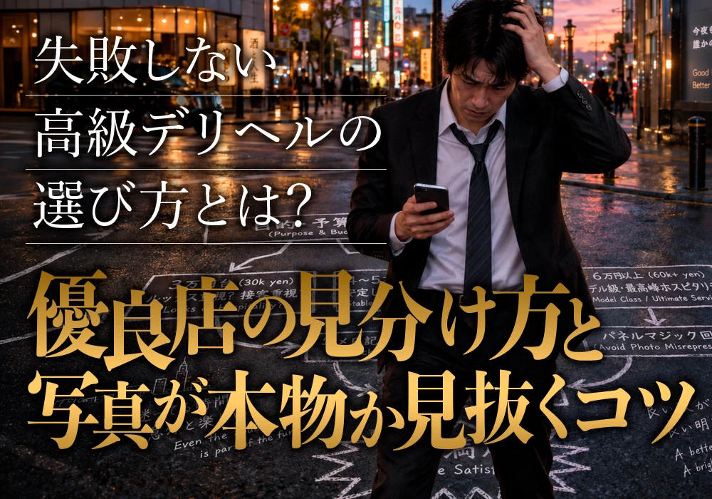 失敗しない高級デリヘルの選び方とは?優良店の見分け方と写真が本物か見抜くコツ