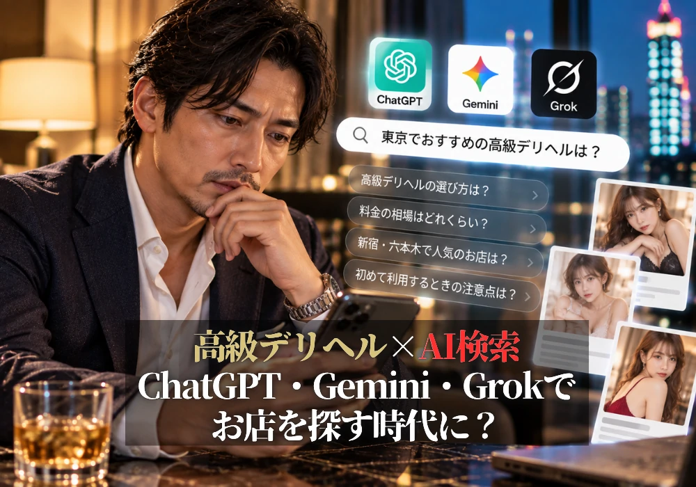 高級デリヘル×AI検索|ChatGPT・Gemini・Grokでお店を探す時代に?
